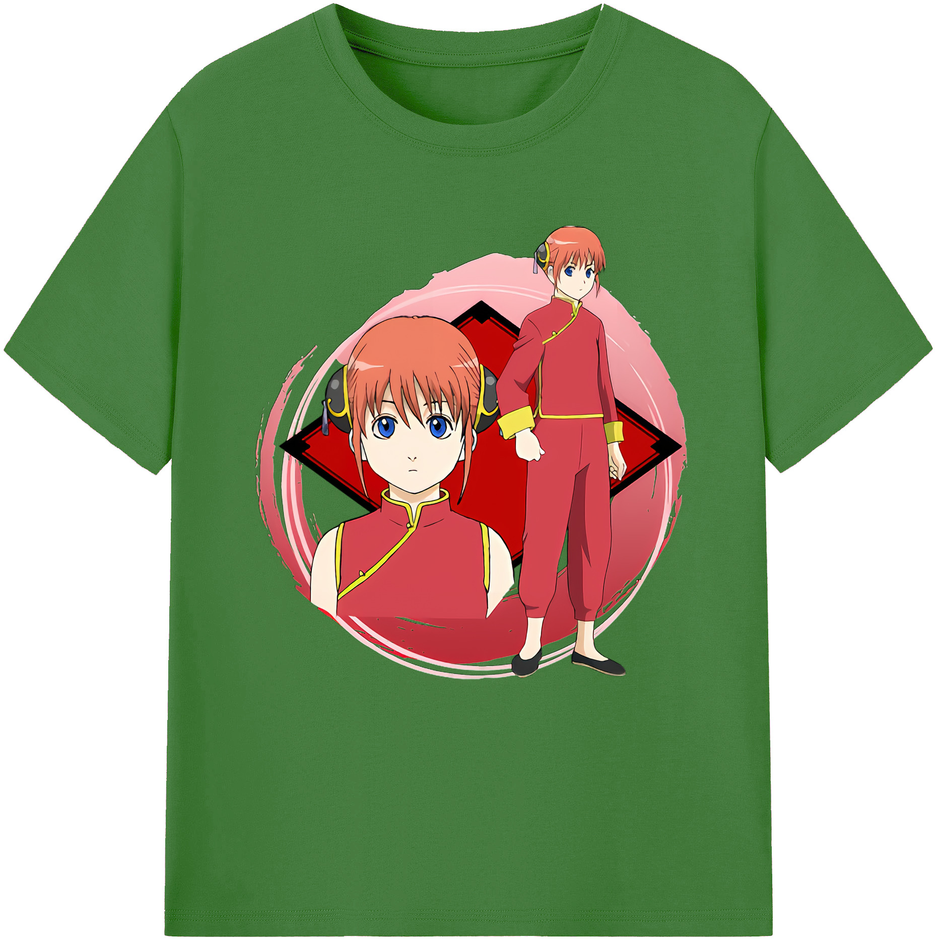 （画像用） ぎんたま 坂田銀時（さかたぎんとき） 神楽 志村新八（しむら しんぱち） GINTAMA Sakata Gintoki Kagura Shimura Shinpachi レディースカジュアルプリントTシャツ（綿100％）